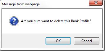 Deleting a Bank Account The Bank Account Maintenance screen gives you the opportunity to delete a bank account from the list of bank accounts you previously associated with your JACS account.