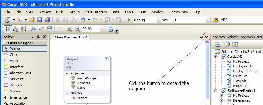 Close the diagram by clicking the button at the top right corner of the diagram. When prompted for asking the save the changes? Click No to close the dialog. Figure 2.16.