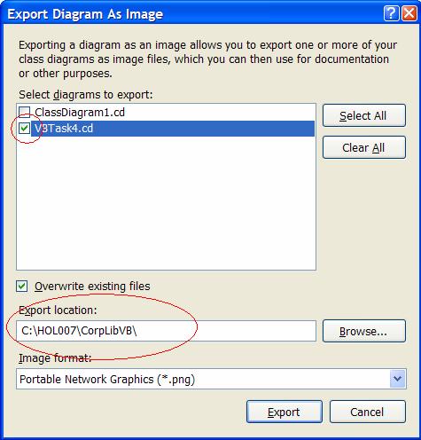 Right-clicking the diagram and selecting menu Export Diagram as Image. This will bring up the Export Diagram As Image dialog box. Figure 2.