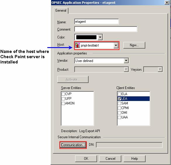 Figure 16 6. Click the Communication button. Check Point displays the Communication window. 7. Enter the Activation Key in the Activation key and Confirm Activation Key fields.