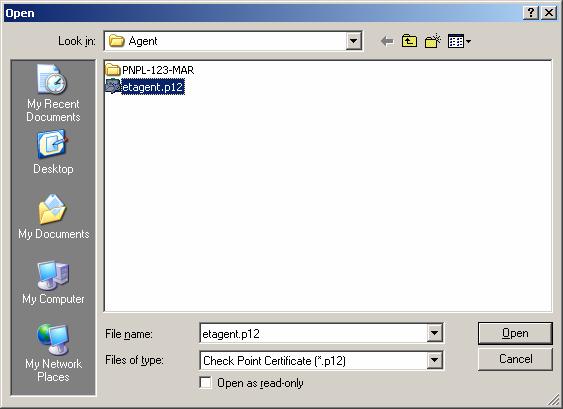 Figure 30 EventTracker populates the SSLCA file field f. Server IP - 19.14.1.14 is the IP where the Check Point logs are stored.