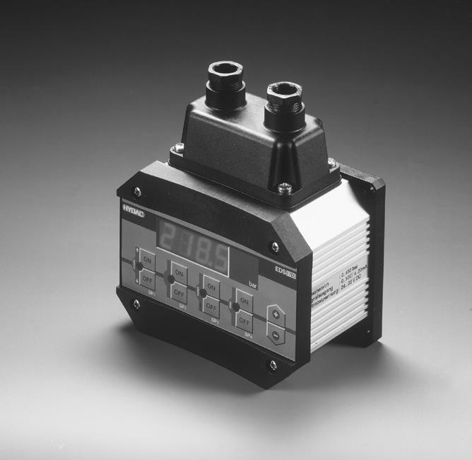 Electronic Pressure Switch EDS 1700 Description: With its integrated pressure measurement cell, 4-digit display and 4 switching outputs, the EDS 1700 offers the user all the advantages of a modern