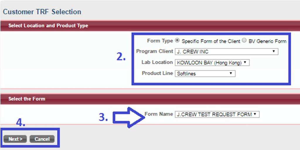 selects Form Type Specific Form of the Client, additional field Program Client can be selected.) 3.