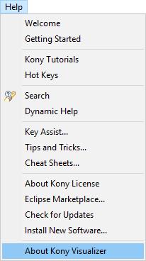 5. Post Installation Tasks Kony Visualizer Enterprise Install Guide for Windows 1. Open Kony Visualizer Enterprise. 2.