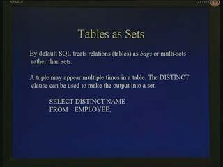 Suppose we want to select all columns of particular table that is similar to the select operation in relational algebra.