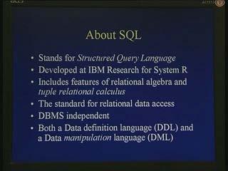 different databases or DBMS as shown in the slide here and suppose all of them are able to speak a query language like SQL, all that the applications need to do when there are different application