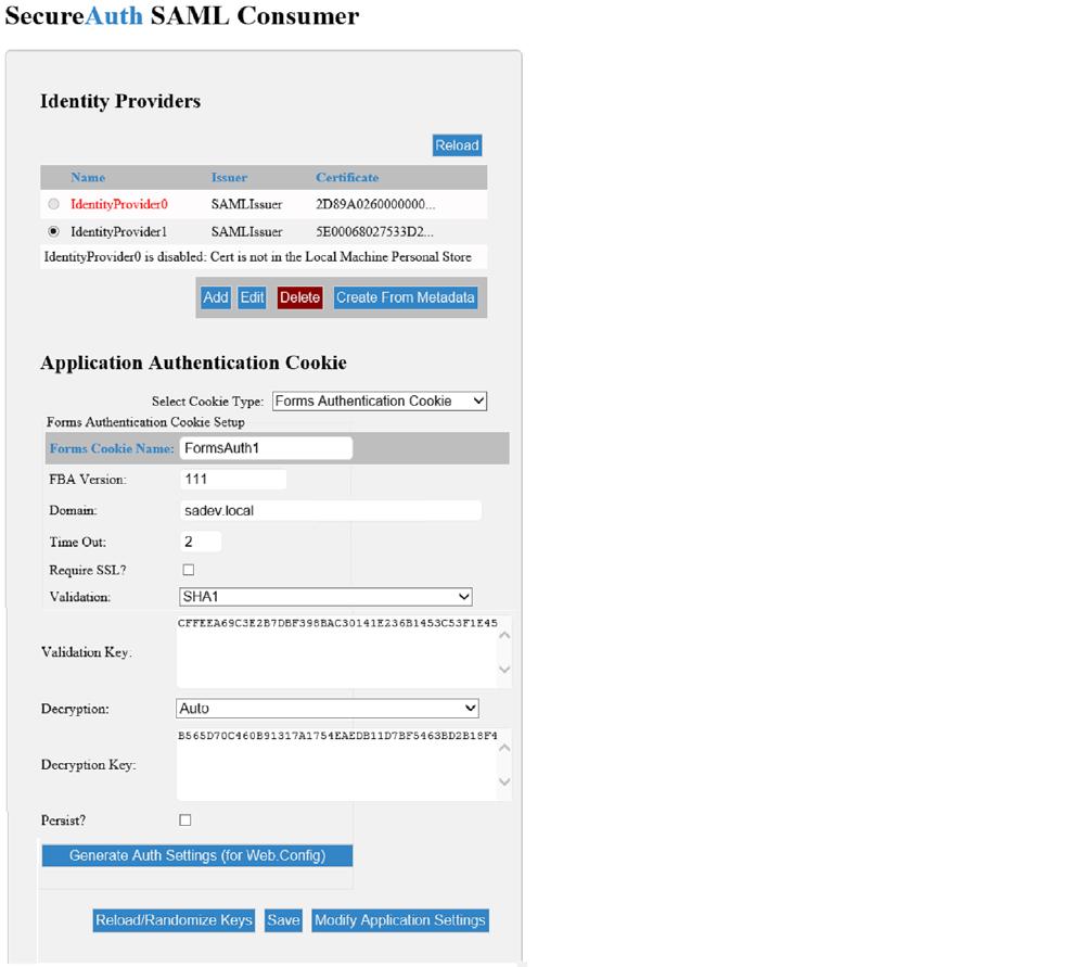 SAML Consumer Configuration To configure the SAML Consumer for use with SecureAuth IdP: 1.