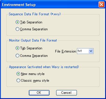 12 Environment Setup 12 Environment Setup Select [Environment Setup] from the [Sequence] menu. The [Environment Setup] dialog will appear (Fig. 12-1). Fig.