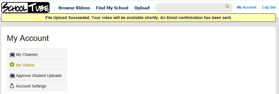 Video Privacy Settings allow you to determine if your video can be searched for and viewed by anyone or only the people who are registered users from your school. 7.
