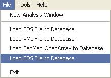 From the main window toolbar, select File Load EDS File to Database to open the Load Setup dialog box for importing EDS files. 2. Choose an Auto-Analysis option.