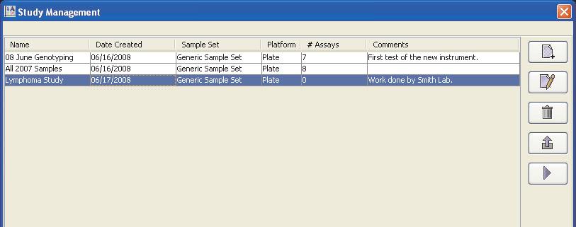 Chapter 3 Manage Studies and Assay Information Manage studies Reassign genotypes for multiplate assays with NEW status You can assign genotypes for all multiplate assays in a study that have the