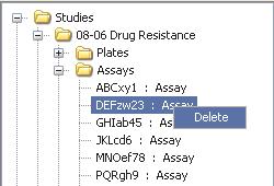At the prompt, click Yes to delete the assay from the study. Any results for runs containing this assay are deleted from the AutoCaller software database. 4.