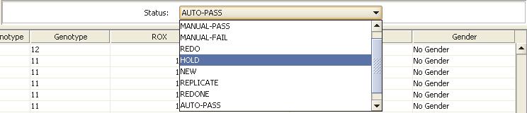 Note: AUTO-PASS and AUTO-FAIL are automatically assigned by the AutoCaller software. Users cannot manually set these options.