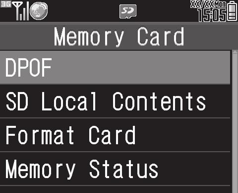 Format Card 3 Enter Handset Code S % Opening Memory Card Files Memory Card When using a new Memory Card for the first time, format