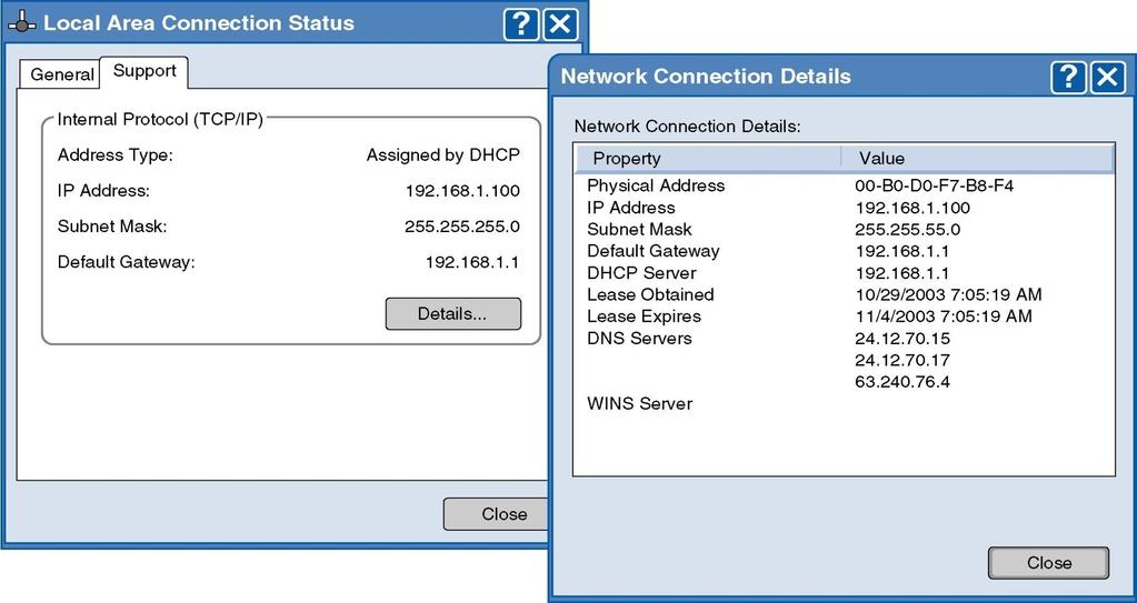 TCP/IP Configuration Information