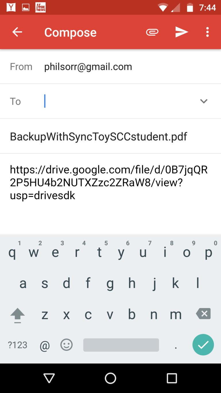 Google Drive (Mobile) Share