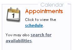 The scheduling feature of AdvisorTrac will allow an advisor to create availabilities for one of three types of appointments: Drop-in, One on One, or Multi-person Group