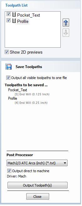 5. Editing and Saving the Toolpaths Calculated toolpaths can be edited by either, Clicking the Edit Toolpath icon Toolpath name in the Toolpath List. or Double clicking on the name of the 17.