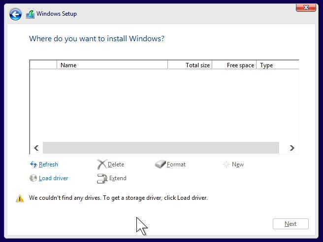 - To perform a clean OS installation, select Custom: Install Windows only (advanced) option below.