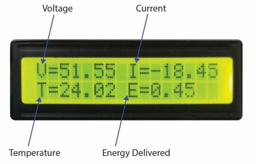 Overcurrent (OCD) When the module has an overcurrent fault (OCD), the LCD shows the followig warning message: This means the current has increased beyond the cut-off current of 125A (in the