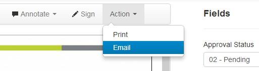 Select the Action icon on the GlobalSearch toolbar (Figure 1.33) which will expose the Email command in a dropdown list. 2.