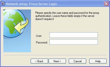 5. Enter the User name and Password.