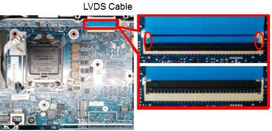 Unplug LVDS FFC cable Unplug