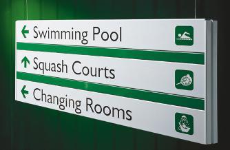 interchangeable components to create single and multi-panel signs,