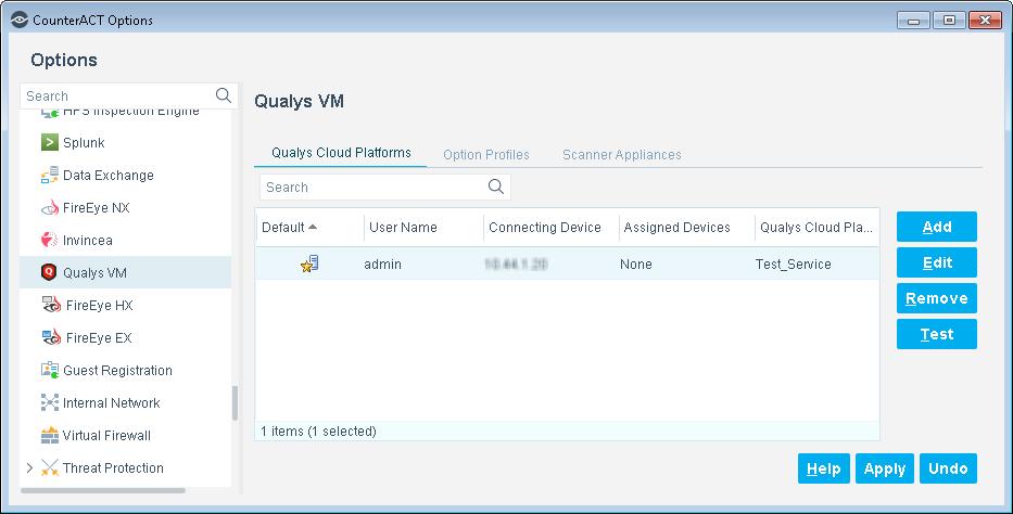 Option Profile Scanner Appliance Display report details for last scan Launch new scan Select a Qualys Option Profile.