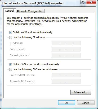 automatically and Obtain DNS server address automatically. 8. Click OK to validate. 9.