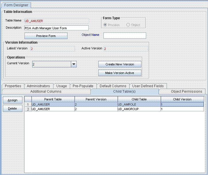 Postinstallation a. On the Child Tables tab, change the child form version to the version created earlier for the child forms. b. Click Make Version Active. c. Click the Save icon. 2.3.