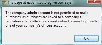 Can I purchase a form with my company admin account?