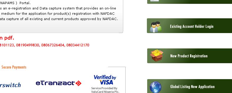 How do I Purchase a New Registration form? 1. Go to the website address, registration.nafdac.gov.