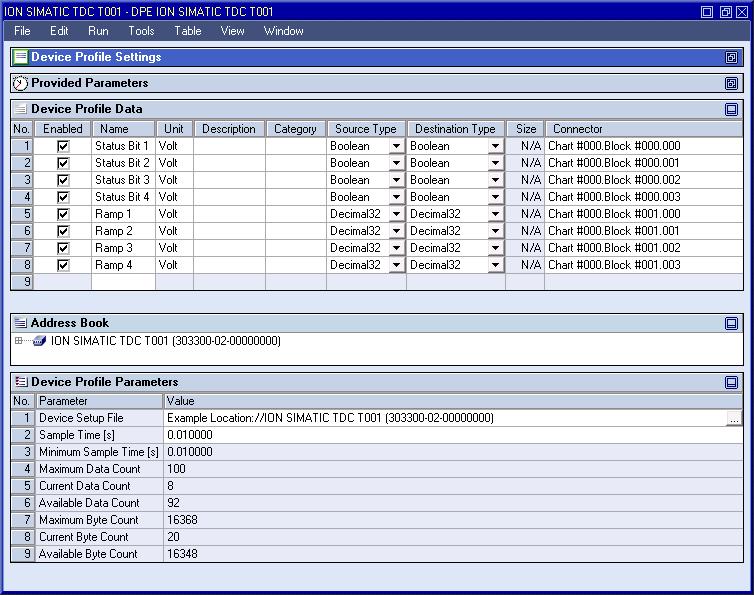X-Tools - User Manual - 04 - Device Management System 2.4.12 DPE ION SIMATIC TDC T001 2.4.12.1 Overview The DPE ION SIMATIC TDC T001 is used in order to visualize, create and edit Device Profiles of type ION SIMATIC TDC T001.