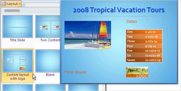 The power of layouts Imagine that you ve just been hired by Margie s Travel to create slide decks for its expansion into tropical vacation tours.