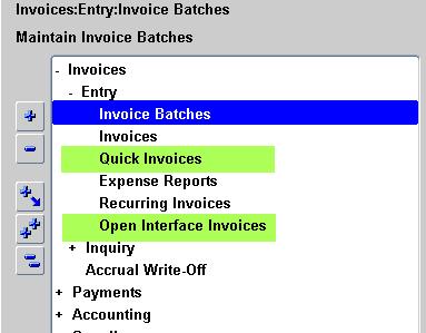4. Security If you do not have access to the highlighted functions below in your selected responsibility, you will be stopped from performing certain operations in AP Invoice Wizard.