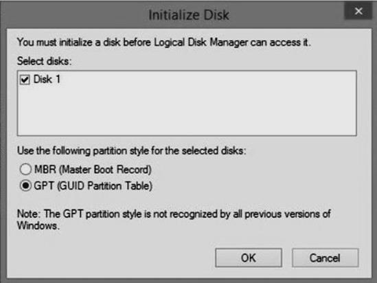 Computer Management > Disk Management Win 8/8.1/10: Search Create and format hard disk partitions CAUTION: SELECT THE CORRECT DRIVE!