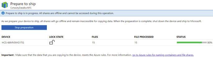 With our scenario, we ve successfully archived our data onto the Azure Data Box.