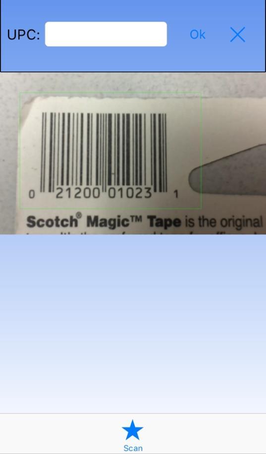 Scan With the Scan option, you can use your device s camera to capture an item s barcode and convert it to the corresponding sku for ordering.
