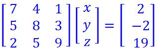 HOW? 1) Write equations as an augmented matrix using