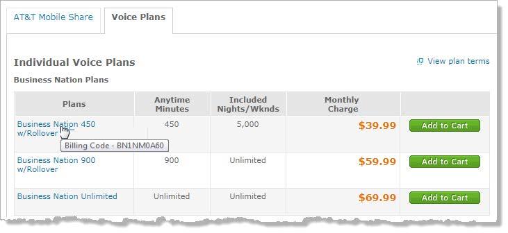 Additional shopping enhancements More confidence in rate plan selection On the Rate Plan page, when you shop for rate plans, you can hover over the plan link to see the billing code.