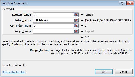 16. The final argument for the VLOOKUP function is Range_lookup. Unlike the other argument names, it is not bold. This indicates it is optional.