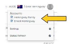 3.2 Accounts If you have more than one account, by default all accounts are consolidated in your dashboard.
