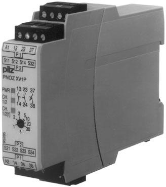Gertebild ][Bildunterschrift Safety relay for monitoring E-STOP pushbuttons and safety gates.