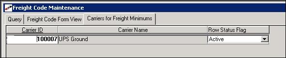Free Shipping Option on Web Orders Freight codes are applied on the Ship To level to
