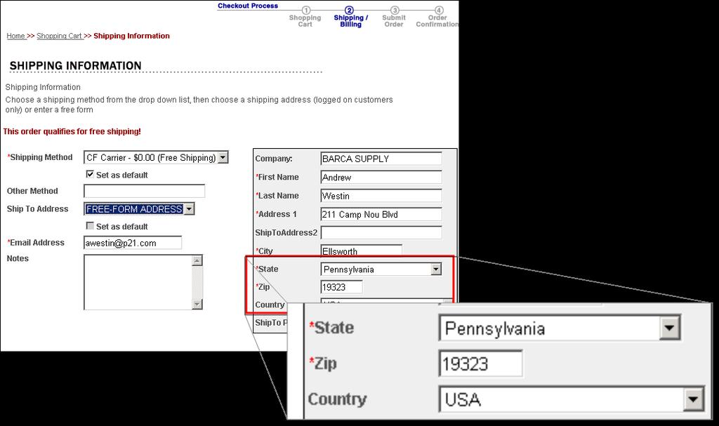 Dropdown for State and Country Dropdown for State and Country Audience: Shoppers B2B Seller Minimum Level: Advanced Enterprise Systems: All Enabled by Default: Yes To help you standardize state,
