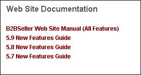 Link to B2B Seller Documentation on Admin Page This page offers links to the