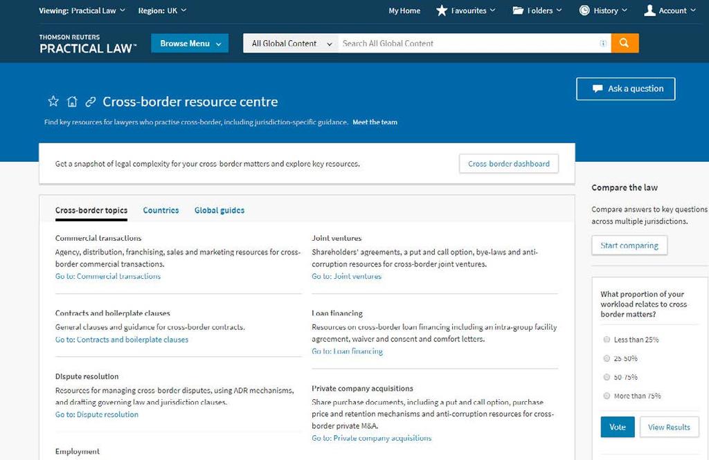 User Guide P46 Cross-border resource centre Explore over 400 on key areas where cross-border issues frequently arise in practice.