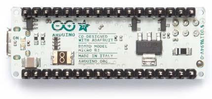 The Micro is a microcontroller board based on the ATmega32U4 (datasheet), developed in conjunction with Adafruit.