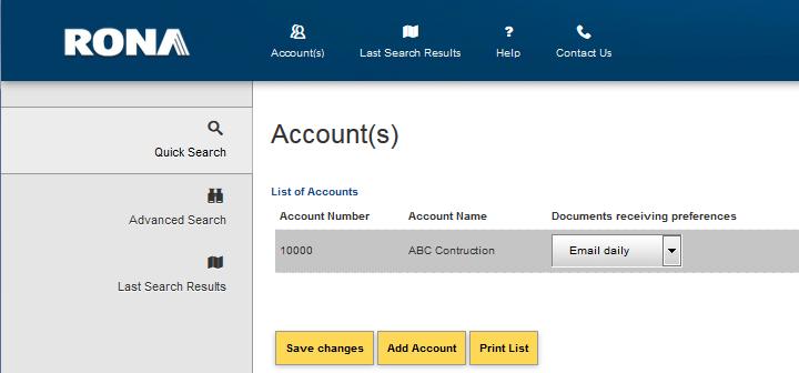 Managing Your Preferences Add an account You can consult documents from several